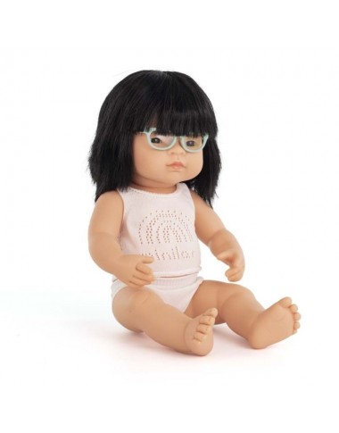 Miniland mergaitė su akinukais (azijietė, 38 cm.)