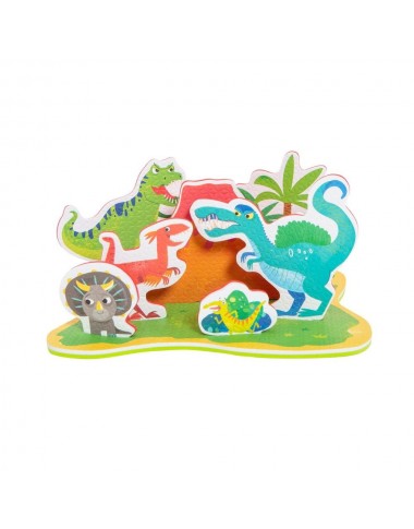 Tiger Tribe vonios žaidimas-dėlionė Dinozaurai - Vonios žaislai vaikams nuo 2 metų